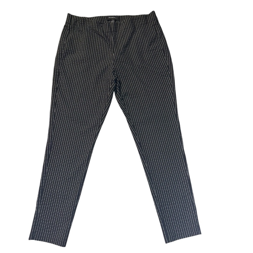 Who What Wear Size 14 Black Pinstripe Skinny Pants Workwear Business Stretch